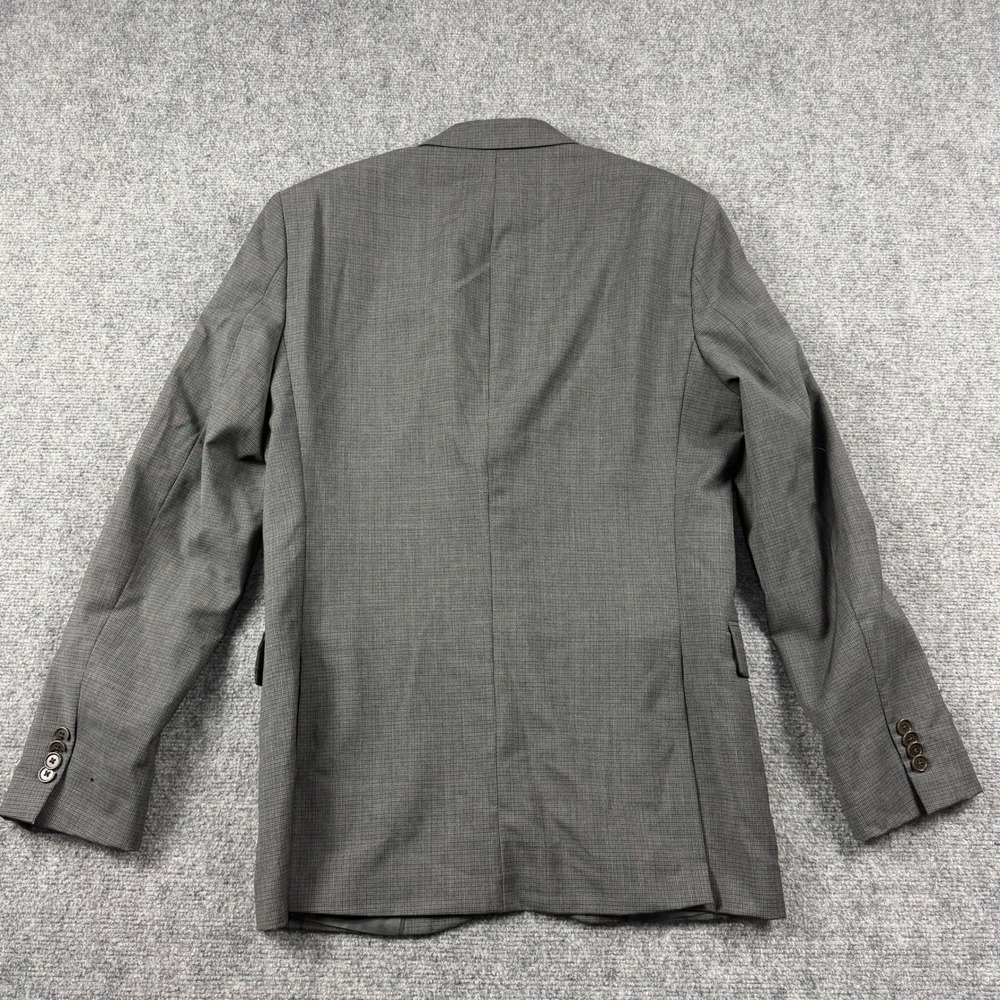 John Varvatos Blazer Mens 38R Grey Wool Micro Check Sport Coat L526659B Canada - Picture 4 of 12